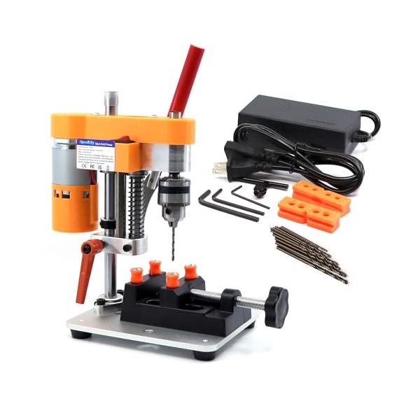 NovelLifeミニ小型卓上ボール盤直流電気台ドリル家庭用ダイヤベッド