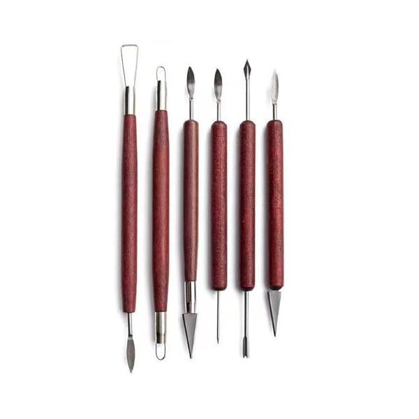 ブラウン/約14.8〜15.6センチ/E$CFW55・セット内容：粘土や陶芸などの手作りのために設計された10点の道具を含むセットで、陶芸、粘土細工、彫刻などの小細工に最適です。・実用的で便利：ツールは軽くて、携帯しやすくて、操作は簡単です...