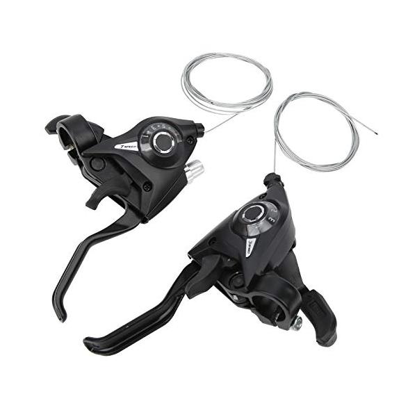 一体型ブラック/-/-・パッケージ個数:1・高機能の自転車用ブレーキレバーこの自転車用コンジョインドブレーキレバーは、リアには2m（6.6ft）、フロントには1.65m（5.4ft）のステンレス製ブレーキケーブルを備えており、スピード・シフ...