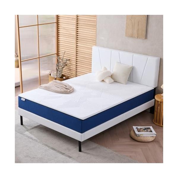 ブルー-16cm16cm/セミダブル/-・Style:ブルー-16cmSize:セミダブル・2層構造で快適な寝心地： 上層に柔らかい低反発メモリーフォーム、下層に高密度ポリウレタンフォームを使用し、体圧を分散しながらしっかりと支えます。やわ...