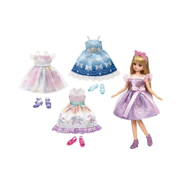 他サイト： タカラトミーTAKARA TOMY リカちゃん ドール おでかけワンピースいっぱいセット 着せ替え おままごと おもちゃ 3歳以上の商品画像