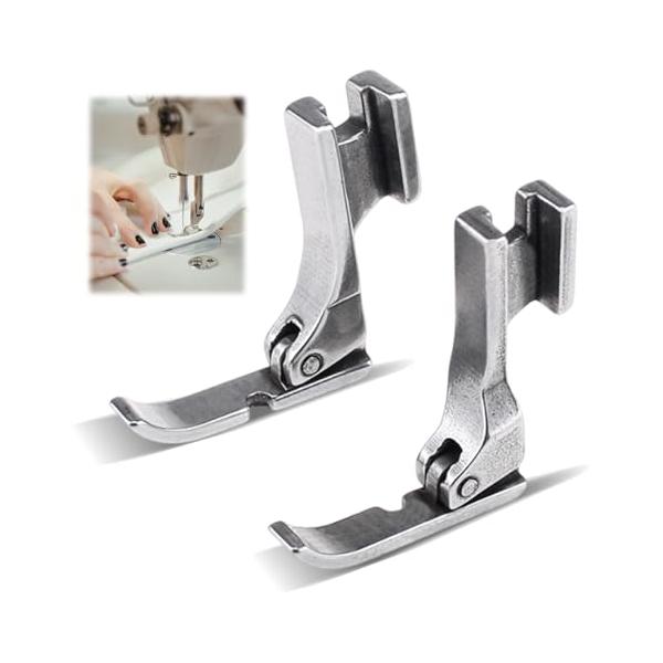 シルバー/-/FRJ-yajiao-002-sliver・ミシン用 片押さえこちらはプロ仕様の平縫いミシン専用片側押さえです。片側設計により、針の落下位置がはっきりと見え、縁を正確に調整する必要がある高精度縫製作業に最適です。・用途衣類・鞄...