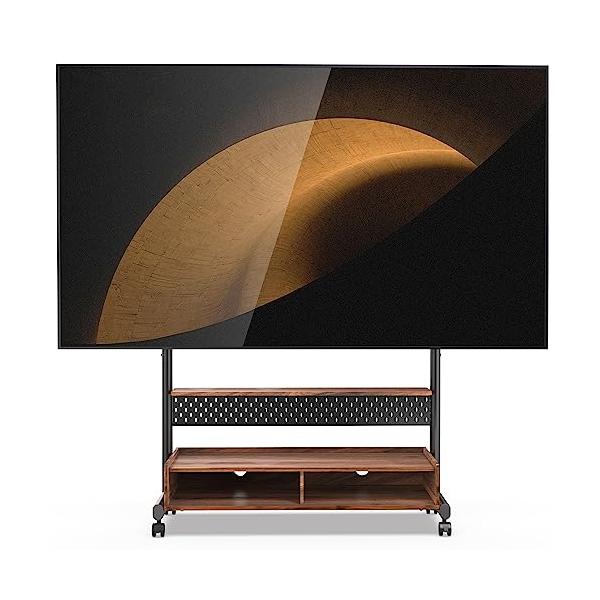 ウォールナット/-/K-A211001WD-J・Color:ウォールナット・??これですずっと探しているテレビスタンド。家を飾る、どこでも動く。・商品仕様本体サイズ約：幅1118×奥行446×高さ1353~1553mm　本体重量：30.7k...