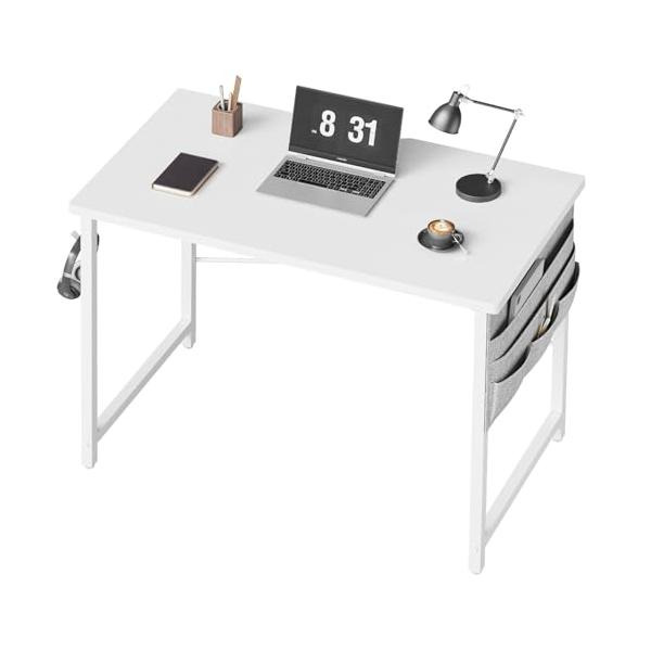 白い/80*40cm/-・Size:80*40cmColor:白い・大きな作業台と収納スペースデスクの上は大きいので パソコンと周辺機器を並べて置くことができ、手元がゆったり使える広さがあります。デスクは丈夫な収納袋とフックが付いております...