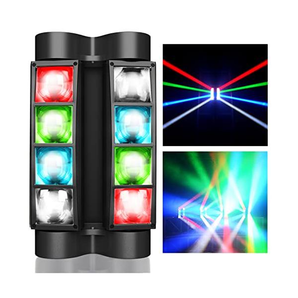 RGBW/LM30A/LM30A・Model:LM30A・パッケージ個数:1・8灯タイプ&amp;高輝度スパイダービームこのムービングランプには8つの強力な3WLEDライトビーズとがあり、RGBW（赤、緑、青、白）色は自由に変えたり組み合わ...