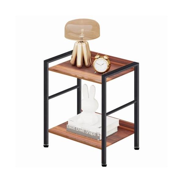 ラスティックブラウンブラウン/17 inch/HOMI43・Style:ラスティックブラウン・このサイドテーブルは、高品質のエンジニアードウッドと頑丈な金属で作られており、耐久性と安定性を確保しています。・43 x 33 x 48cmインチ...