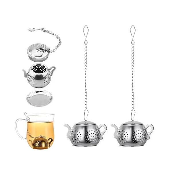 Doyime 2個 茶漉し 茶こし ステンレス製 ティーストレーナー 煮出し 出汁取り 茶こしボール ステンレス ティーストレーナー 錆に強い