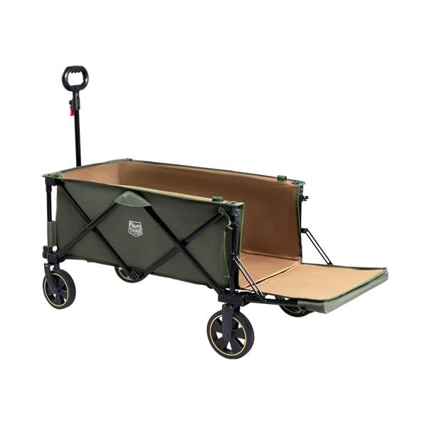 他サイト： TIMBER RIDGE アウトドアワゴン 折り畳み 長物対応 ワンタッチ収束式 耐荷重100kg 自立収納 大容量130L+43L 収納ポケッの商品画像