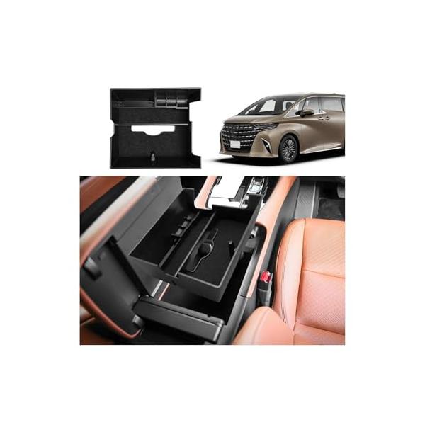 ECOZEN トヨタ アルファード40系 専用 アームレスト コンソールボックス ヴェルファイア 40系 コンソールトレイ 小物収納ボックス セ