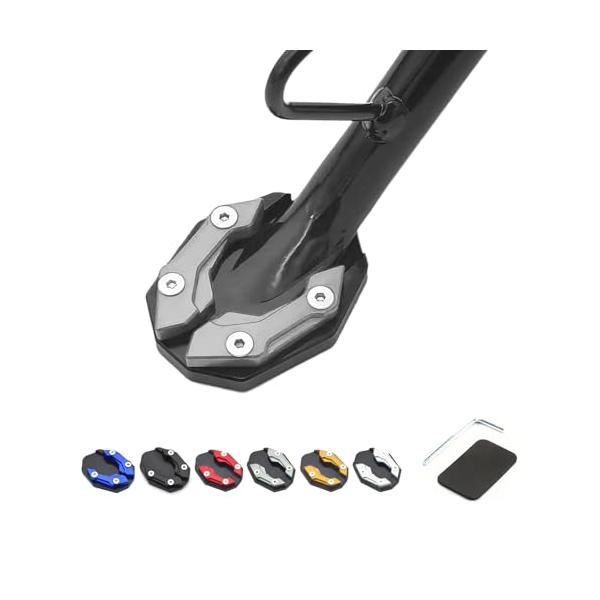 チタン/-/-・Color:チタン・ライディング体験を向上このバイク サイドスタンド プレート は接地面が広く設計されているため、バイクが転倒する心配がありません。土、砂利、芝生、柔らかい未舗装道路など、このサイドスタンドプレートはバイクの...