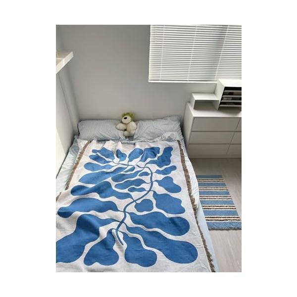 北欧ブルー/130X160cm/1・ドッグパーク お手入れ簡単：洗濯機で簡単に洗えるため、いつでも清潔な状態を保つことができます。新たにモダンな雰囲気を演出します・おしゃれで多機能: ブランケットとしてだけでなく、ピクニックシートやソファカ...