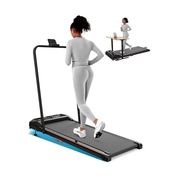 ブラック-手すりがある/-/-・Color:ブラック-手すりがある・ハンドルバー付き傾斜ウォーキングパッド - AIRHOTルームランナーは、15°の手動傾斜機能により、リアルな上り坂の感覚を体感でき、カロリー消費を促進します。この傾斜トレ...