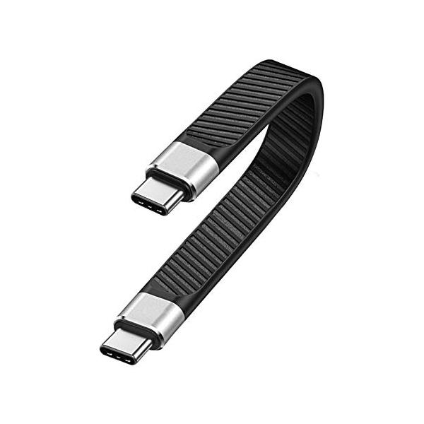 タイプ C-Cシルバー・ブラック/-/ezo-501・Style:タイプ C-C・パッケージ個数:1・?収納が楽邪魔にならない小さいusb type c 短いケーブルUSB C &amp; USB C ケーブル対応機種：USB-Cに対応した...