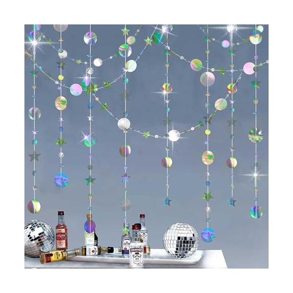 虹色/F/XXZ・Color:虹色・サイズ4m×3本、合計12メートル、自由に分割可能。・デザイン美星とドットがパーティーデコレーションの花輪を形成し、手作りで精巧に作られており、家庭やパーティーの素晴らしい装飾となり、パーティーをより華や...