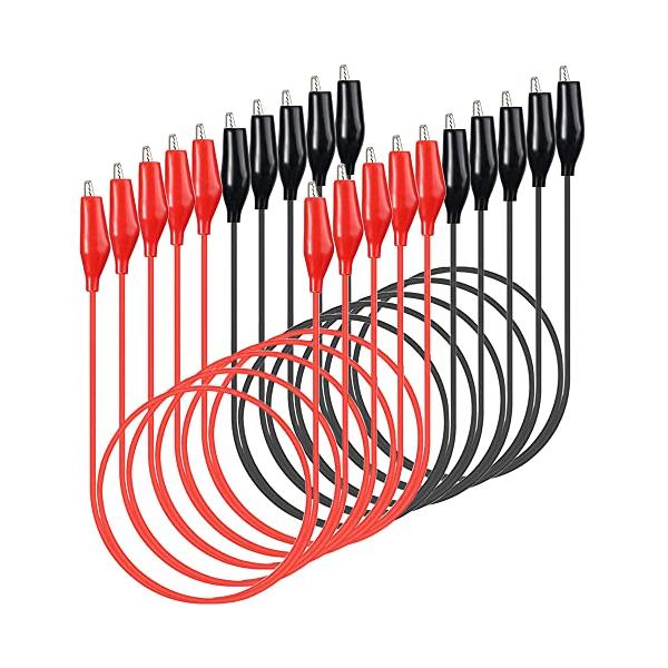 赤/黒 10個/20 AWG/-・Color:赤/黒 10個・パッケージ個数:1・安全性と信頼性: ワニ口クリップをしっかりとはんだ付けして、良好な導通を確保します。 赤と黒の色分けされたリードにより、ワイヤを交差させたりショートさせたりす...