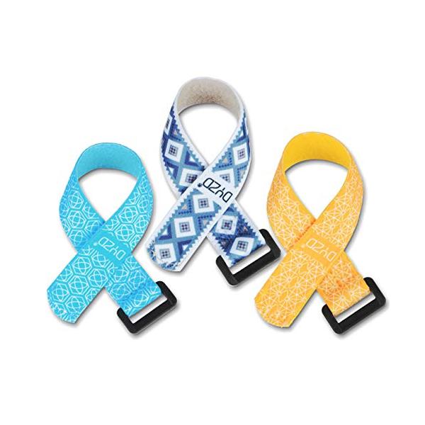 調整可能ブラック、ホワイト、グレー/20cm/-・Size:20cm・カラー：独特なデザイン、3色各2本、共6本・素材：ポリエステル、マジックテープ・サイズ（1本）：長さ：約20cm、 幅: 約2cm・重量（1本）：約4g・特徴：多用途、耐...