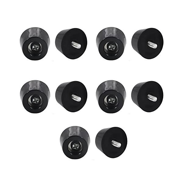 パッケージ個数:1・セット内容：10x ゴム製足バンパー  10x ネジ;D25x19xH15mmサイズのゴム製家具パッド10個と対応するステンレス製ネジ10個，より安定した耐久性です。・高品質な素材：ゴム足は、高品質で環境にやさしい合成ゴ...