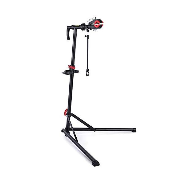 他サイト： CXWXC 自転車 メンテナンススタンド ワークスタンド ロードバイク スチール製 高さ/角度調節可 折りたたみ式 ディスプレイスタンド 工具トの商品画像
