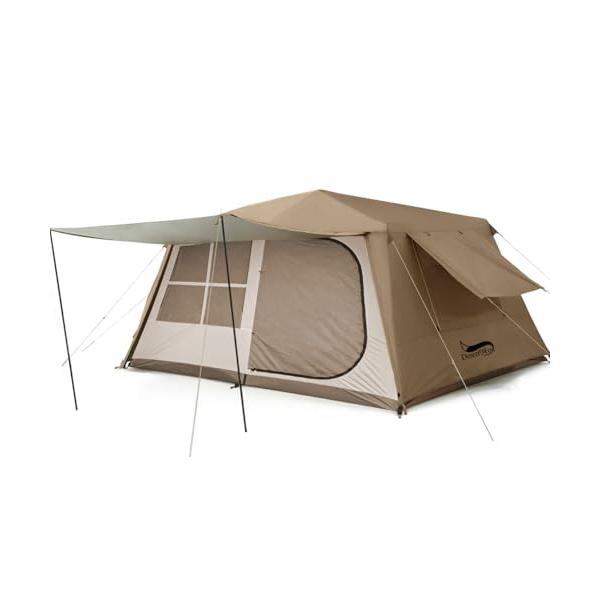 DesertFox テント大型 2〜6人用 ?簡単設営 ロッジ型 高さ185cm/200cm