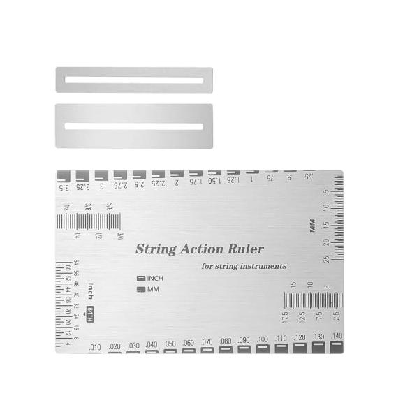 銀/-/-・パッケージ個数:1・??セット: フレットプロテクター 2 個と弦高定規 1 個が含まれます。・??便利：楽器のメンテナンス用に特別に設計されており、ギター愛好家にとって必須のアクセサリーであり、メンテナンス作業の時間とエネルギ...