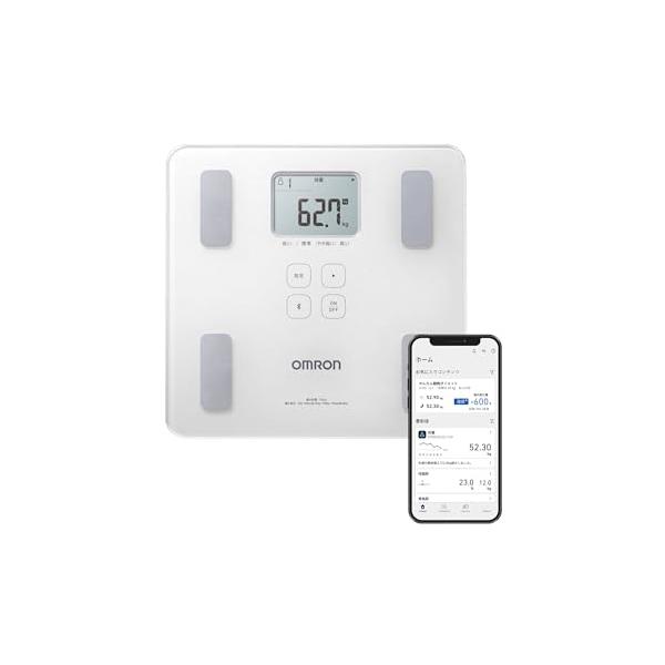 他サイト： オムロン 体重 体組成計 HBF-230T-SW スマホ連動 体脂肪率 BMI 骨格筋率 OMRON connect対応 自動認識 シャイニーホの商品画像