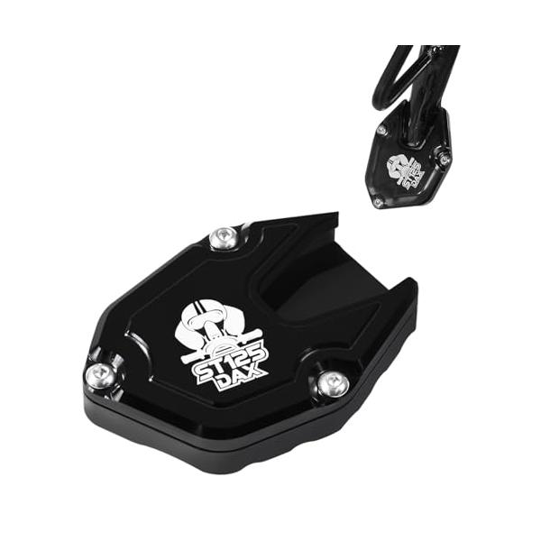 ブラック/DAX 125/FH-サイドスタンド プレート・Color:ブラック・倒れ防止と沈み込み防止DAX 125 ST125キックスタンド プレートは接触面を拡大し、延長しており、全体の厚さは 13mm です。ですから、バイクが倒れたり...