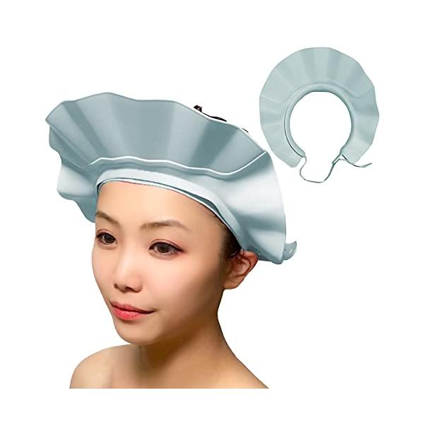 他サイト： 眼科医推薦 C_himawari シャンプーハット バスグッズ お風呂 赤ちゃん 大人 子ども 介護 キッズ ブルーの商品画像