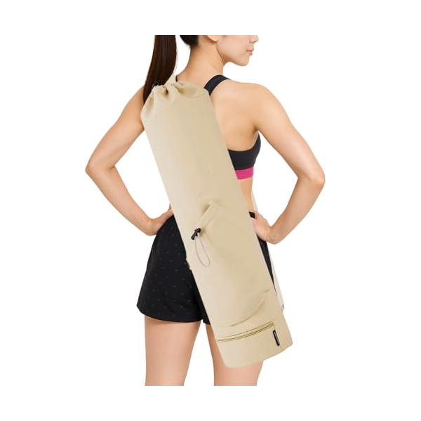 MinimalistBeige/-/BAG-YOGA001-PARENT・Color:Beige・ヨガインストラクター監修実際の指導者による意見を取り入れ、現場で本当に使いやすい仕様を追求・10mmマット対応の大容量サイズ厚みのあるヨガマッ...