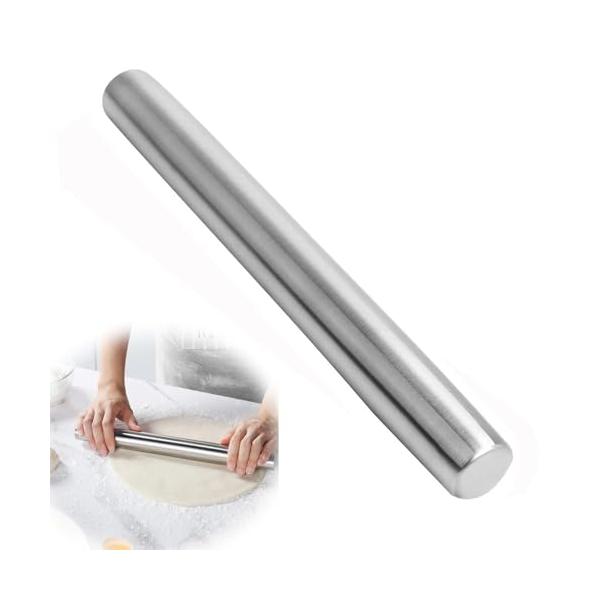 銀色/25cm/YJRUNFU-Z132・Size:25cm・商品情報麺棒のサイズ:長さ約25.4cm、高さ約2.6cm、材質:ステンレス、色:銀色、数量：1個。・高品質材質麺棒は高品質ステンレス鋼材料を採用し、製品の耐久性と耐食性をした。...
