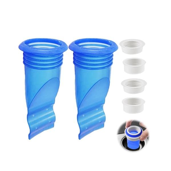 青、白/小/PAVIKE-01・商品様式排水管*2、サイズ：11cm*5.4cm・材質この排水管 ゴキブリは高品質のシリコン素材で作られており、耐食性、耐高温性、柔軟性があり、変形しにくく、長寿命です。同時に、その取り付けは非常に簡単で、専...