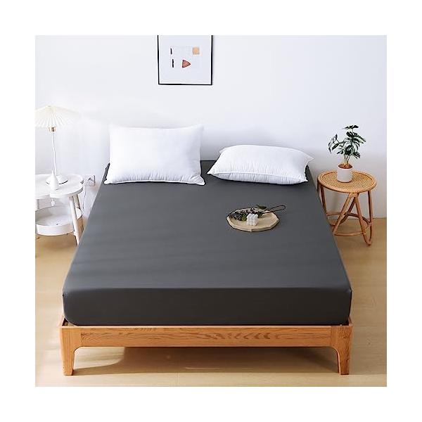 HEVUMYI ボックスシーツ 吸水速乾シーツ 厚さ5~30cmのマットレスに適用 （セミダブル120×200cm） ベッドシーツ 抗菌防臭マッ