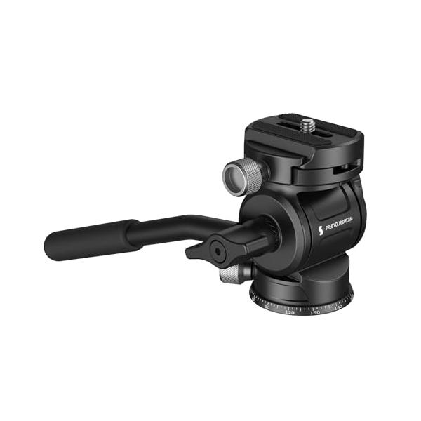 SmallRig CH3 ビデオ雲台 三脚フルードヘッド パン ティルトヘッド Arca Swiss 用クイックリリースプレート付き 360°