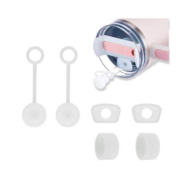 透明-6pcs/L/SS0036・Color:透明-6pcs・バージョン2.0専用設計 :のこぼれストッパーセットは、Stanley Quencher H2.0 40オンス&amp;30オンスのタンブラーのみにぴったりフィットし、バージョン...