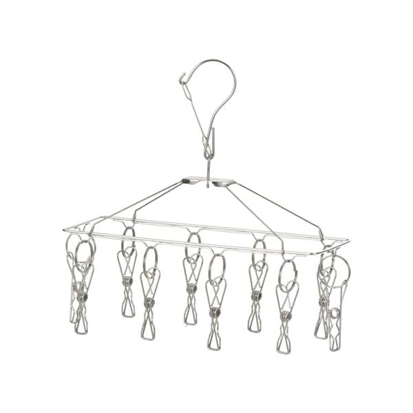 ミニハンガー10ピンチシルバー/31×13×28.5cm/OSMH-10P・Style:ミニハンガー10ピンチ・パッケージ個数:1・サイズ約31×13×28.5cm・材質ステンレス鋼・オールステンレス製で丈夫でサビに強い・生活感が出ないお洒...
