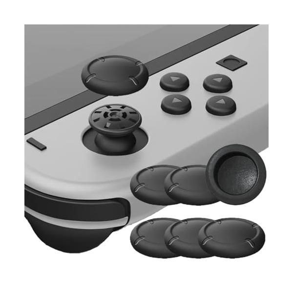 無色/-/NS-KEYCAP-6P・??スイッチ/有機EL/Lite多機種対応Joy-Con用 アナログスティックカバー、ジョイスティックカバーの代替品。劣化したカバーの交換や、バンプや擦り傷からのコントローラー保護に、ジョイコンカバが紛失...