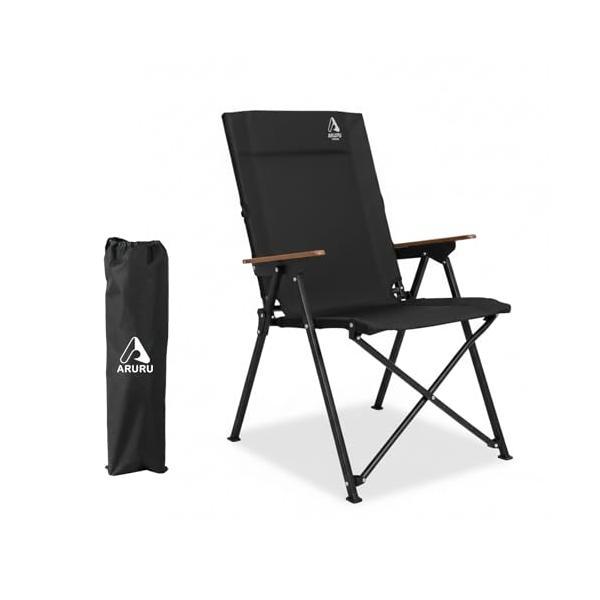 ARURU キャンプチェア アウトドア 折りたたみ式 背もたれ 600D生地