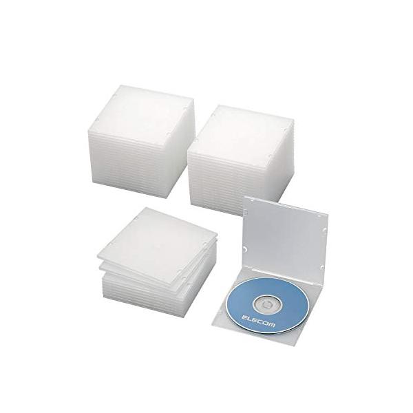 エレコム CD/DVDスリムPPケース/1枚収納/50パック/クリア