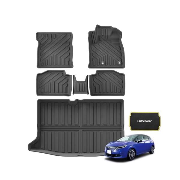 LUCKEASY ニッサン ノート E13/オーラ FE13 専用 3Dフロアマット+ラゲッジマット 立体カーマット NOTE E13 R3/1