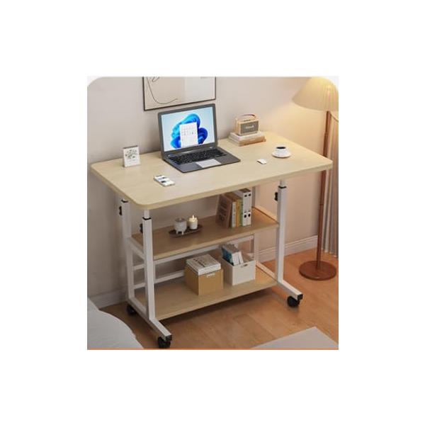 モダン木色3段収納）/60*40cm/ベッドサイドデスク・Color:木色3段収納）Size:60*40cm・昇降機能幅60cmx幅40cm 製品は高さ60〜90cmを調節できます。高さを自由に調整可能で、ソファやベッドに合わせて最適な位置...