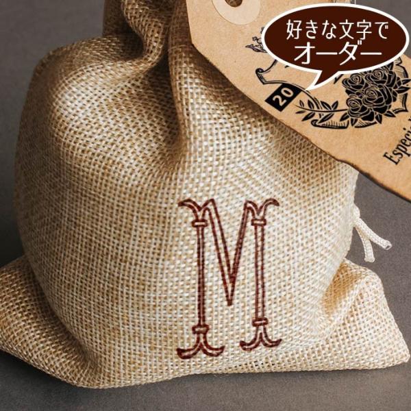 アンティークな刺繍デザイン イニシャル スタンプ オーダー はんこ