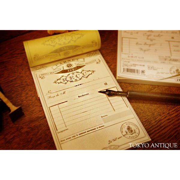 サイズ サイズ：W90×H148mm規格 2枚複写式　40組80枚素材 紙製造 日本こんな領収書見たことない。お客様にお渡しするものだから、キラッと光るセンスを見せたい。昔のアメリカンヴィンテージをイメージしたクールな領収書です。１枚目がす...