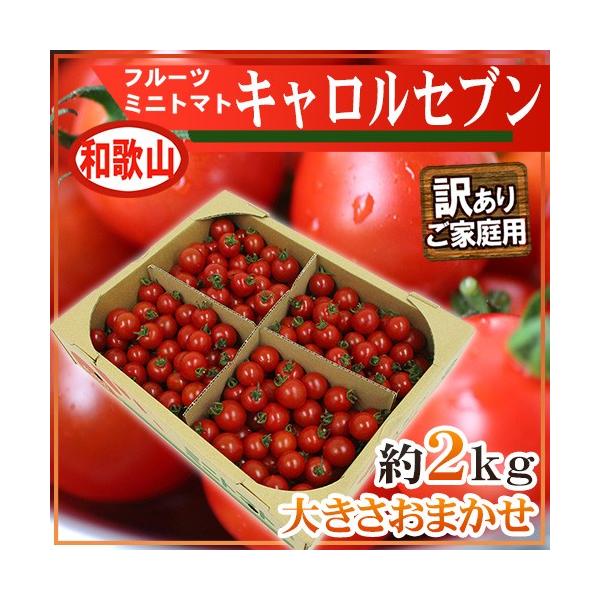 和歌山産 フルーツミニトマト ”キャロルセブン” 訳あり・ご家庭用 約2kg【予約 入荷次第発送】 送料無料