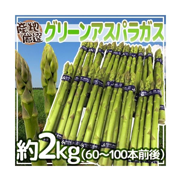 [Release date: March 30, 2026]【送料無料】独特のシャキっと食感と、ふくよかな香りが魅力のグリーンアスパラガス！ホワイトアスパラガスよりも、栄養価が高い！柔らかい旬の産地のアスパラガスをお届けします♪/2キロ/爆買