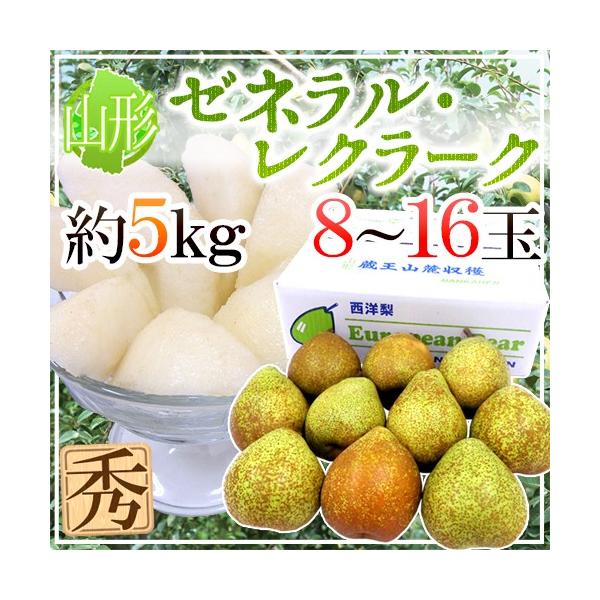 山形産 ”ゼネラルレクラーク” 秀品 8〜16玉 約5kg 洋梨【予約 10月以降】 送料無料