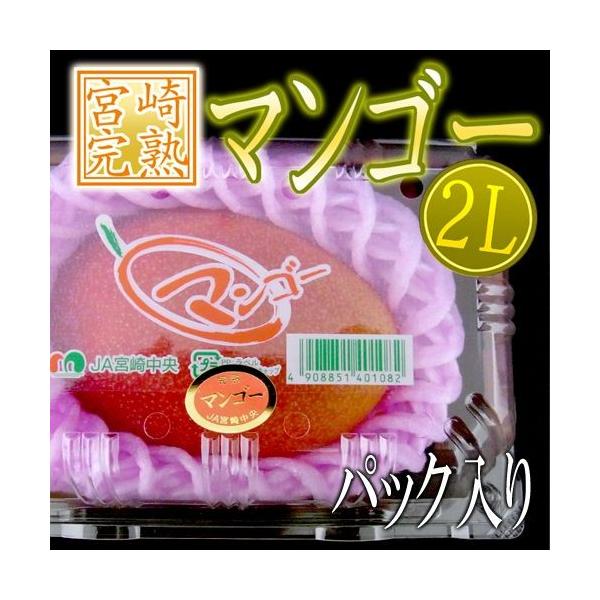 宮崎完熟マンゴー” 秀品 2Lサイズ 350g〜459g パック入り 宮崎