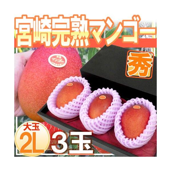 宮崎完熟マンゴー” 秀品 2Lサイズ 3玉入り 1kg以上 化粧箱 宮崎 宮崎完熟マンゴー” 秀品 2Lサイズ 3玉入り 1kg以上 化粧箱 宮崎