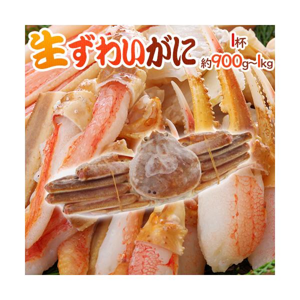 【送料無料】やっぱりおいしい！"ずわい蟹"！繊細で甘く、プリプリとした身は冬の贅沢の代名詞♪美味しさをギュっととじこめた殻付きの生ズワイガニ！鍋などにも丁度いいサイズでお届けします♪/1キロ/爆買