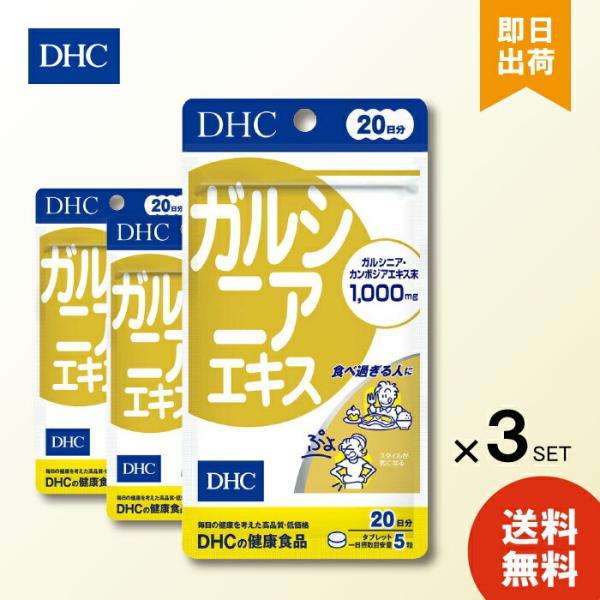 DHC サプリメント ダイエット ビタミンB1 ビタミンB2 ガルシニアエキス 20日分×3個セット B2 B6 トウガラシ配合