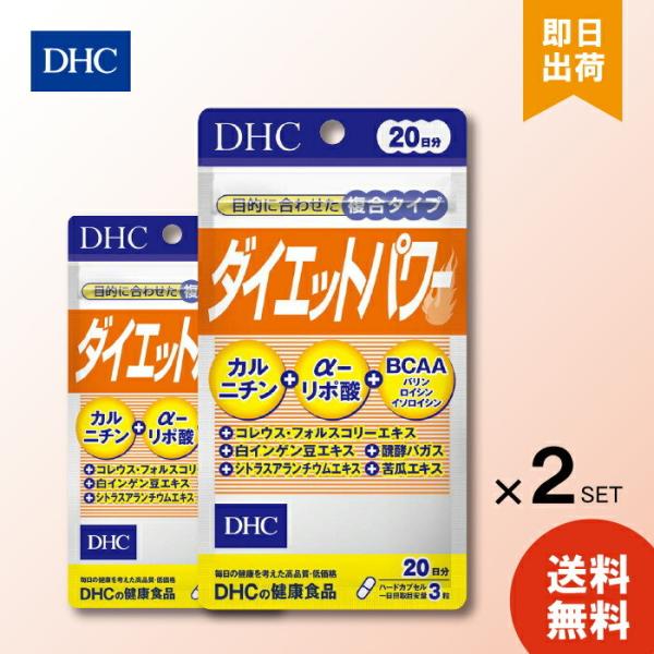 DHC　ダイエットパワー 60粒 20日分 ×2 ディーエイチシー dhc カルニチン α-リポ酸 BCAA バリン ロイシン イソロイシン