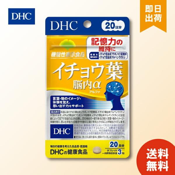 DHC 20日分 機能性表示食品 記憶力 判断力 サプリメント 健康食品 イチョウ葉脳内α